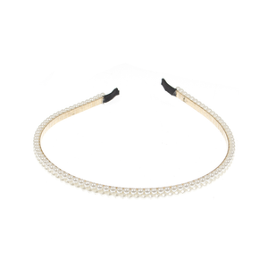 ALICE BAND TWO ROWS OF PEARLS