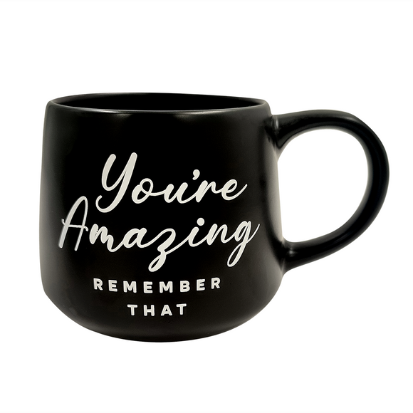 MUG 470ML GLOSS BLACK YOU'RE AMAZING