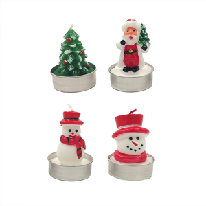 XMAS FESTIVE TEALIGHT CANDLES ASSORTED FIGURES