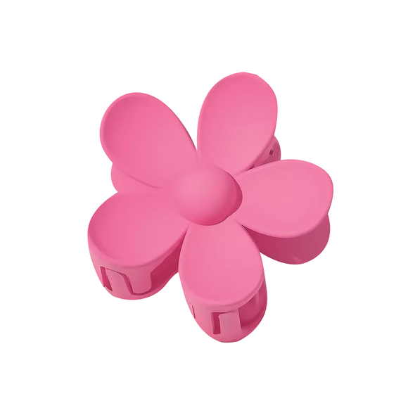 HAIR GRIP LARGE DAISY PLAIN CERISE PINK