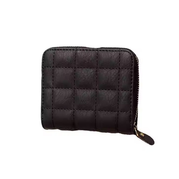 PURSE SMALL PADDED QUILTED DESIGN BLACK