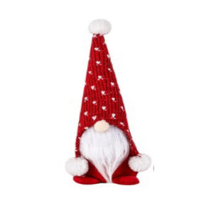 XMAS DECOR GNOME SHORT LEGGED WITH RED HAT