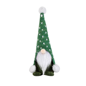 XMAS DECOR GNOME SHORT LEGGED WITH GREEN HAT