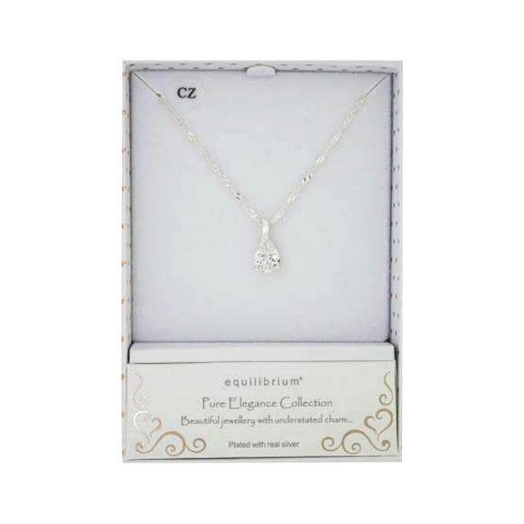 NECKLACE TEARDROP CUBIC ZIRCONIA