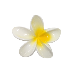 HAIR GRIP FRANGIPANI YELLOW AND WHITE