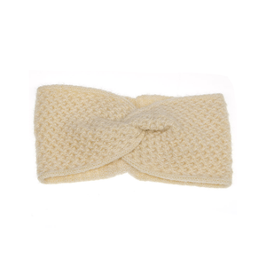 HEAD BAND KNITTED TWIST CREAM