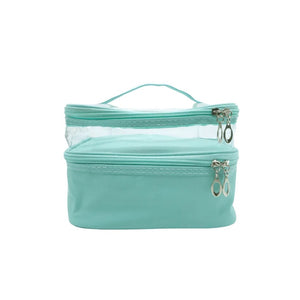 VANITY BAG DOUBLE COMPARTMENT AQUA