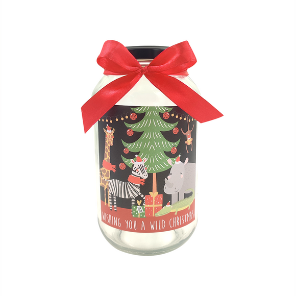 XMAS JAR 750ML AFRICAN ANIMALS