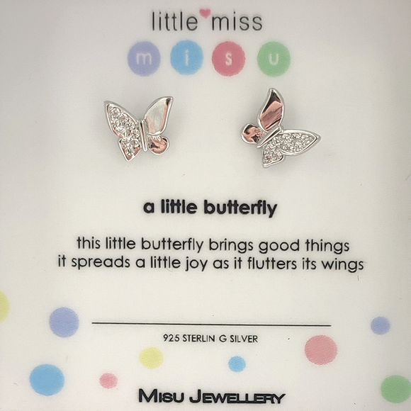 MISS MISU EARRING FLUTTERBY BUTTERFLY