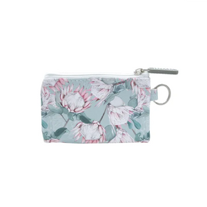 KEYRING COIN PURSE PINK PROTEAS ON MINT