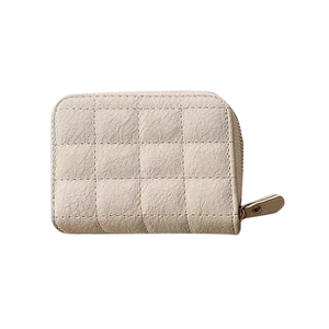 PURSE SMALL PADDED QUILTED DESIGN BEIGE