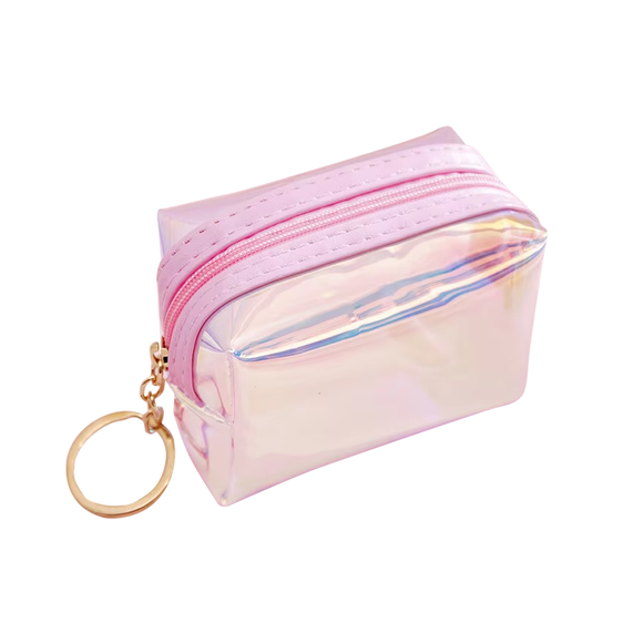 KEYRING COIN PURSE MINI SHIMMER PINK