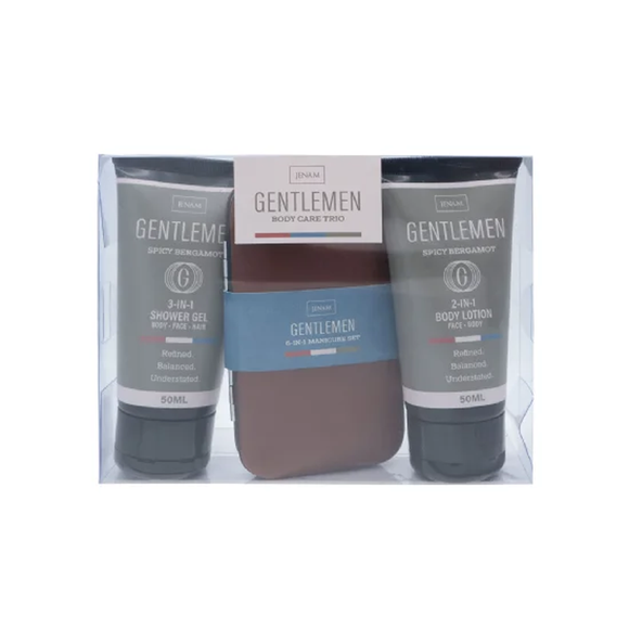 SET BODY CARE TRIO FOR GENTLEMEN INC MANICURE SET