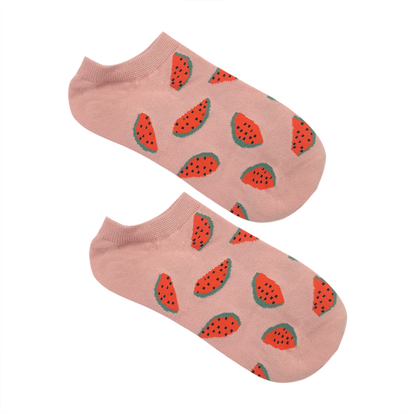 SOCKS WITH WATERMELONS ON PINK