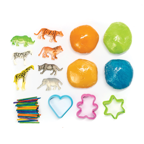 PLAY DOUGH BOX SET WILD ANIMALS BT 4