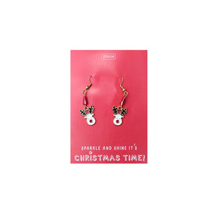 XMAS EARRINGS REINDEERS DANGLE FINE