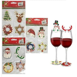 XMAS WINE GLASS DECORATIONS