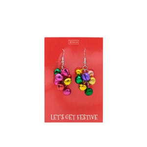 XMAS EARRINGS COLOURFUL BELLS