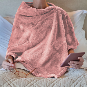 PJ PONCHO FLUFFY APRICOT PINK