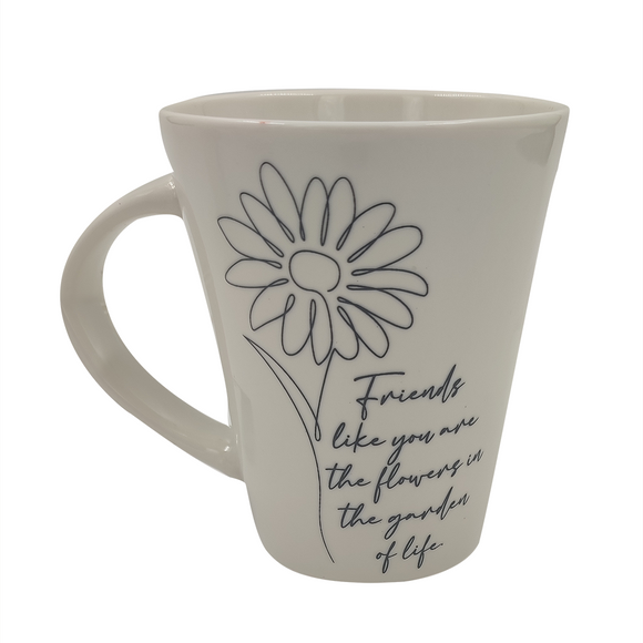 MUG WHITE DAISY FRIENDSHIP GARDEN OF LIFE